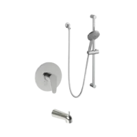 Blis Three Function Shower W/ Slide Bar & Div Tub Spt Trim Kit