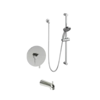 Jovi Five Function Shower W/ Slide Bar & Div Tub Spt Trim Kit