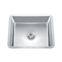 KubiX Collection 23" X18" Undermount Kitchen Sink 9" Deep 18G