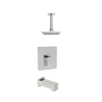 Vibe 6 Cm Rain Tub & Shower W/ Non Div Spout Trim Kit