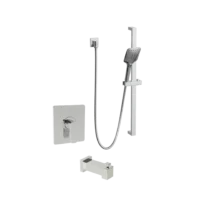 Vibe Three Function Shower W/ Slide Bar & Div Tub Spt Trim Kit